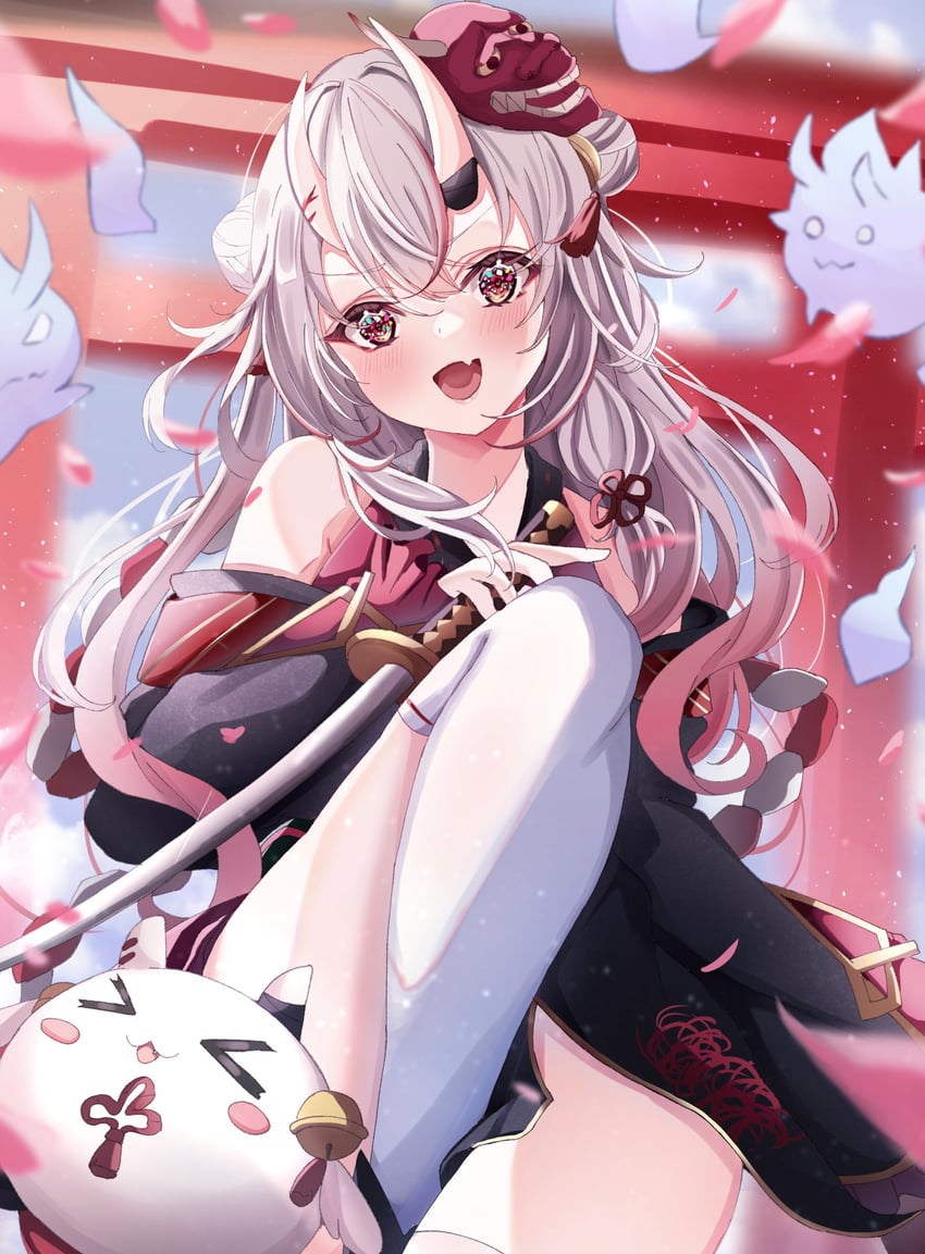 nakiri ayame, poyoyo, shiranui, and karma (hololive) drawn by sa-ya2