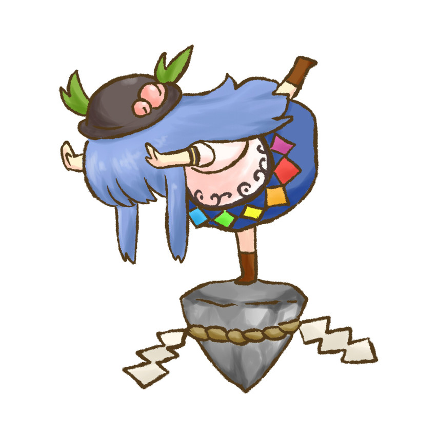 hinanawi tenshi (touhou and 1 more) drawn by batta_(ijigen_debris)