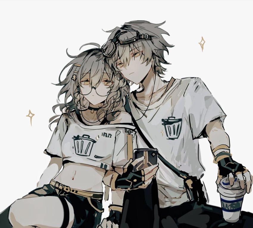 trailblazer, stelle, and caelus (honkai and 1 more) drawn by mulihaohao