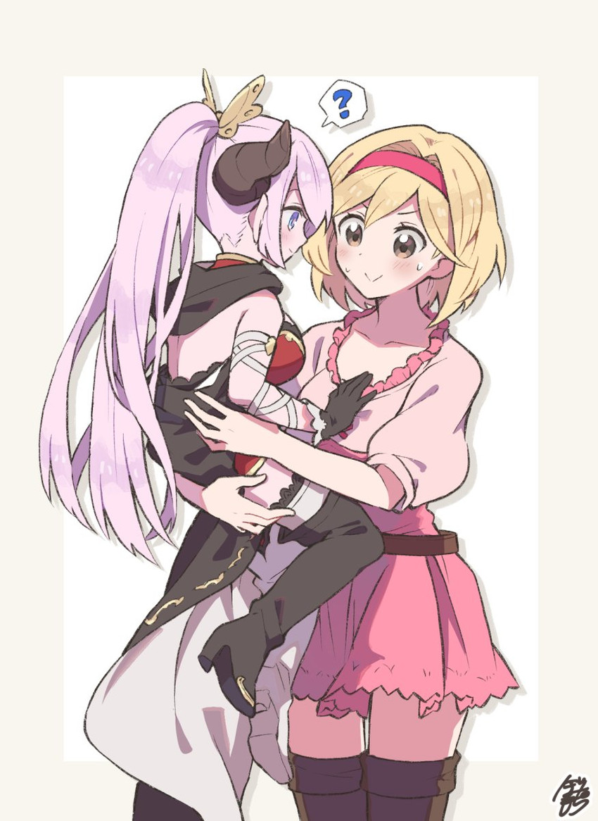 djeeta, narmaya, and fighter (granblue fantasy) drawn by botamochi_(exwelder)