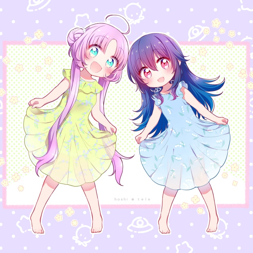 konohoshi umika and akeuchi yuu (hoshikuzu telepath) drawn by ookuma_rasuko