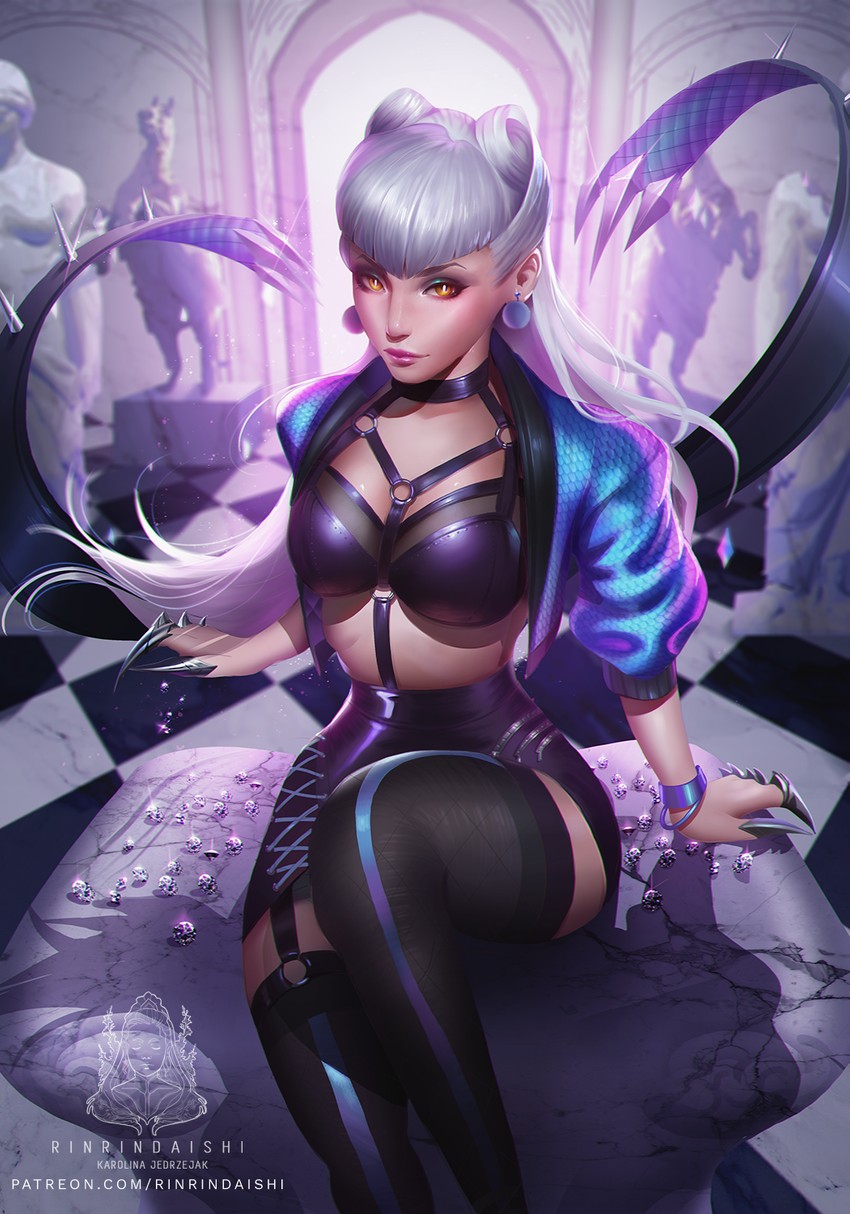 evelynn and k/da all out evelynn (league of legends) drawn by rinrindaishi