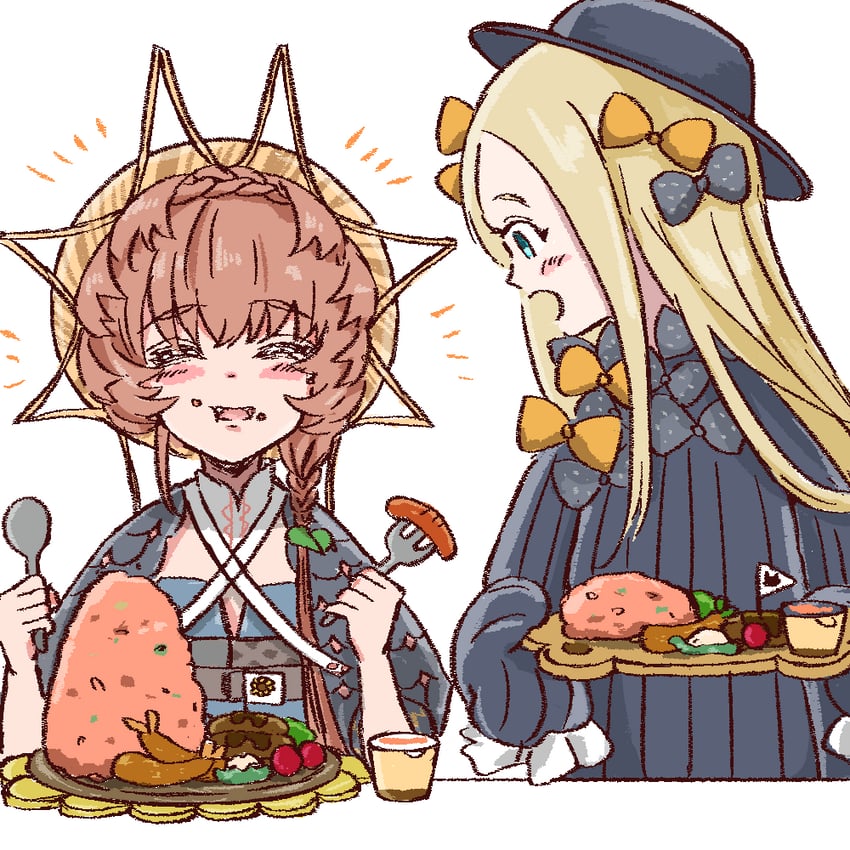 abigail williams and van gogh (fate and 1 more) drawn by shimogamo_(shimomo_12)