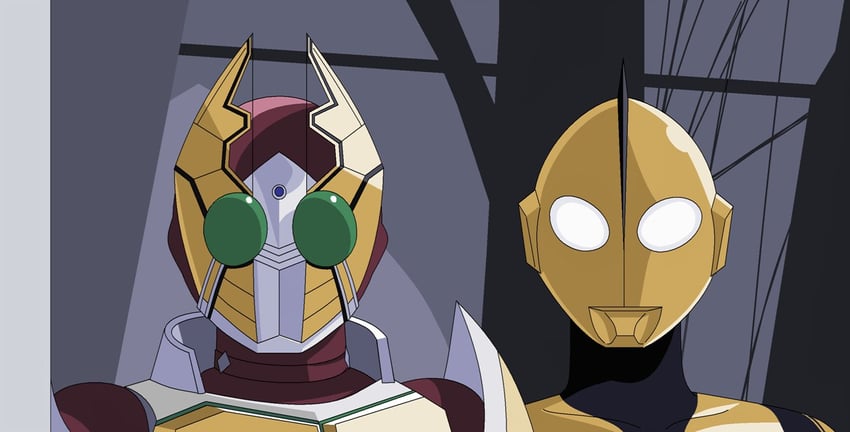 kamen rider garren and zoffy (kamen rider and 3 more) drawn by redol