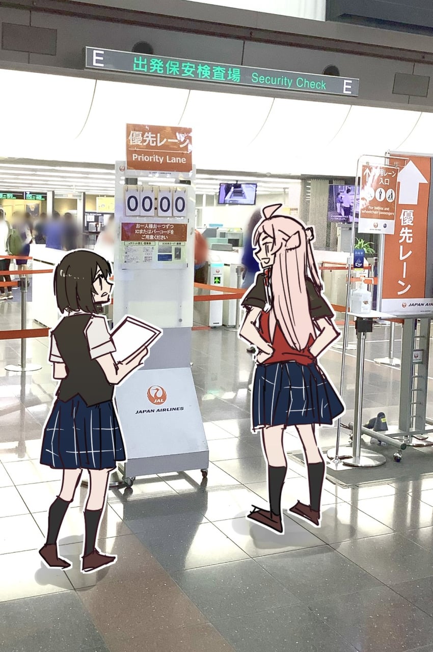 mifune shioriko and zhong lanzhu (love live! and 1 more) drawn by kanduki_kamibukuro