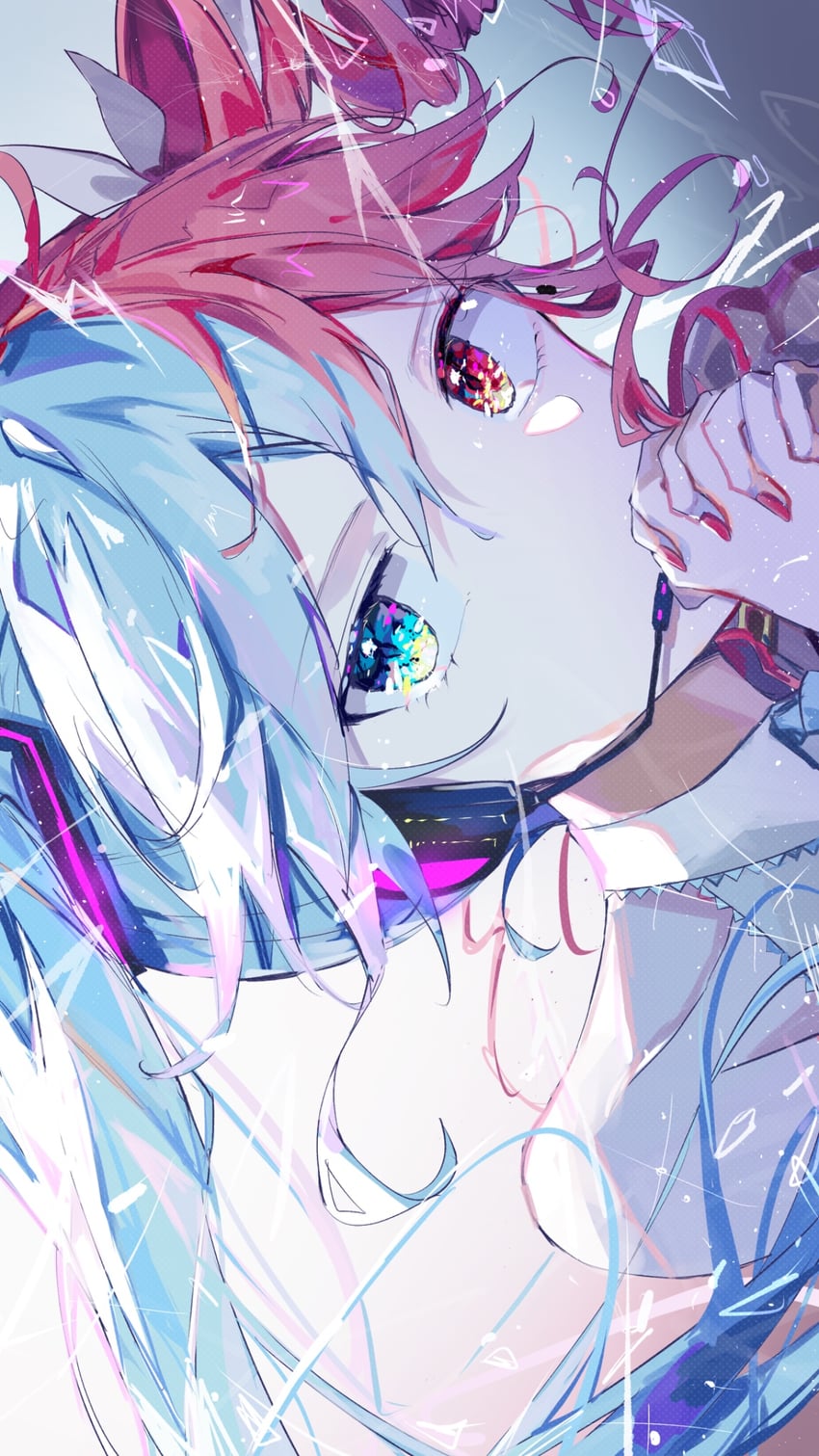 hatsune miku and kasane teto (vocaloid and 3 more) drawn by oda_kogane