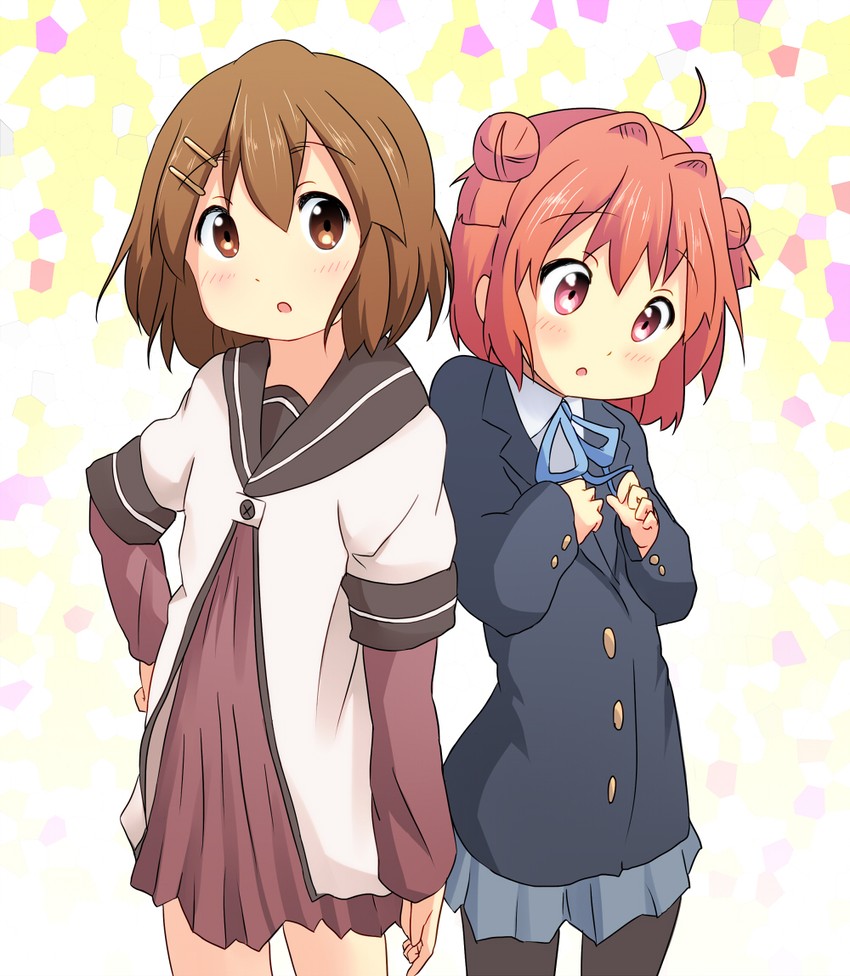 hirasawa yui and akaza akari (k-on! and 1 more) drawn by tata_(tataice)