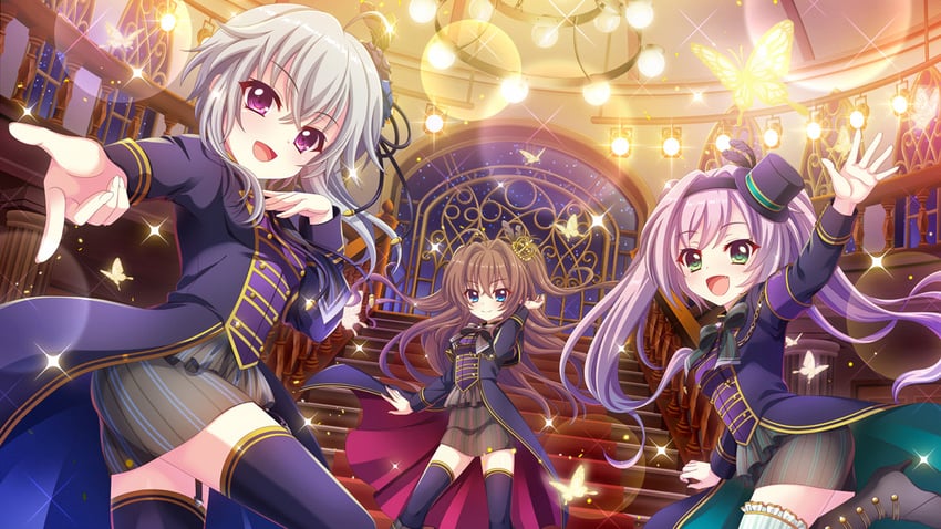 misaki sango, shikimiya aone, and ichijou ruka (re:stage!) drawn by izumi_tsubasu