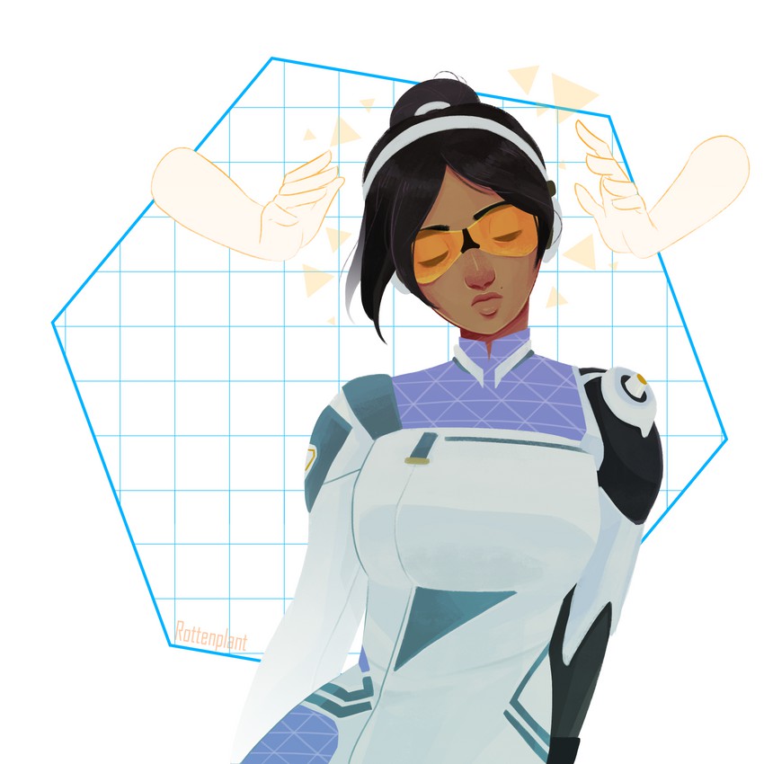 symmetra and vishkar symmetra (overwatch and 1 more) drawn by rottenplant