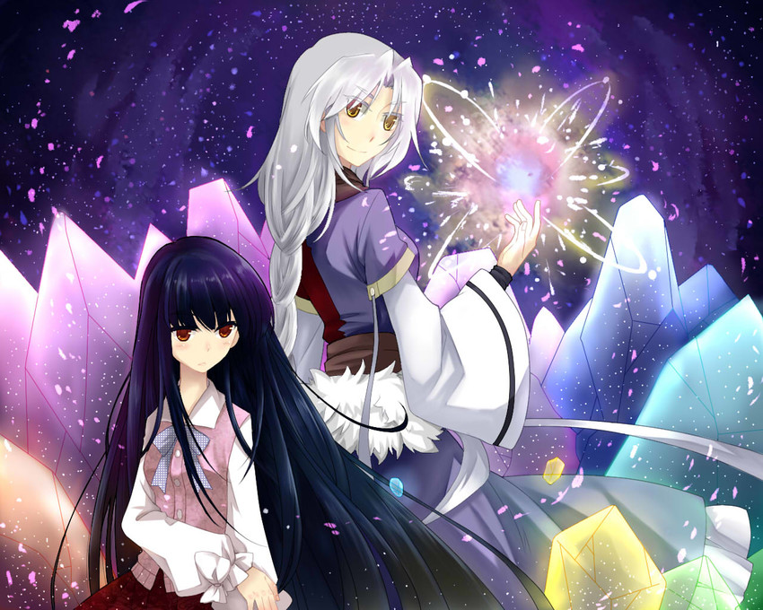 houraisan kaguya and yagokoro eirin (touhou) drawn by beichen_xiaobei
