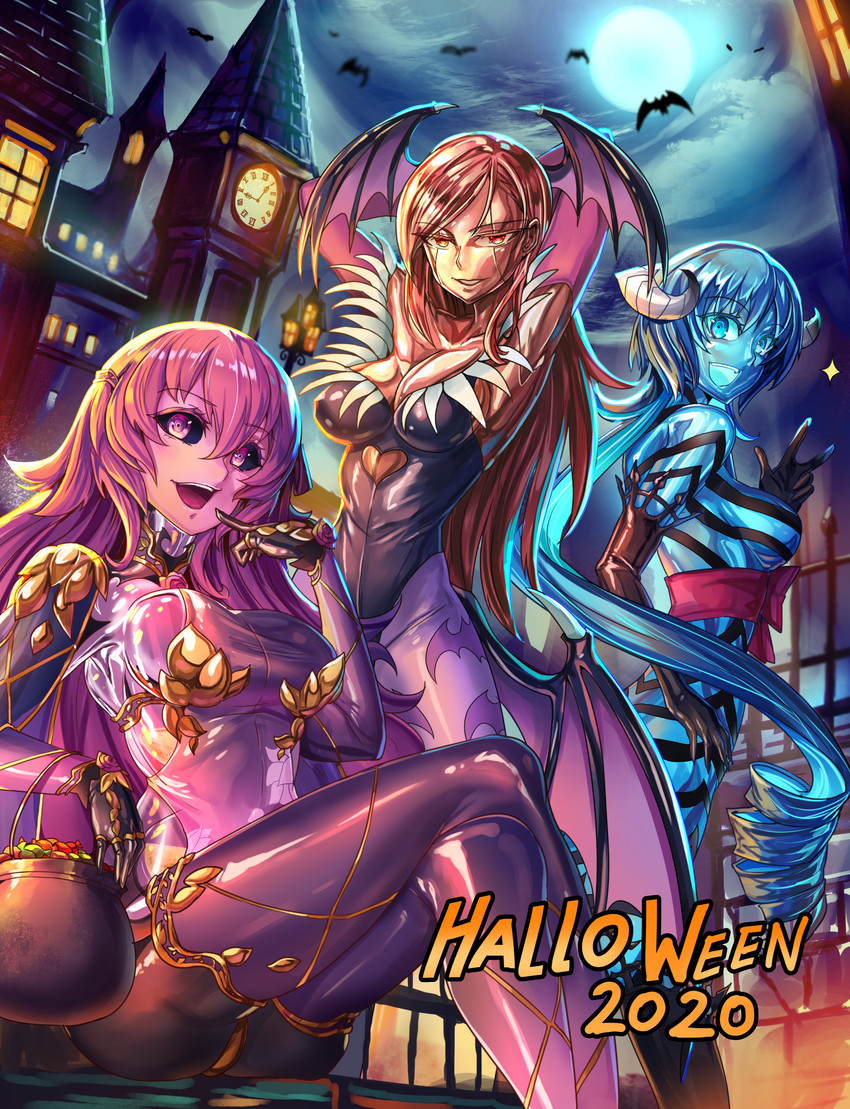 morrigan aensland, kama, and catherine (original and 4 more) drawn by ibenz009