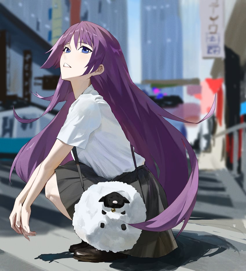 senjougahara hitagi (monogatari) drawn by tabulagami