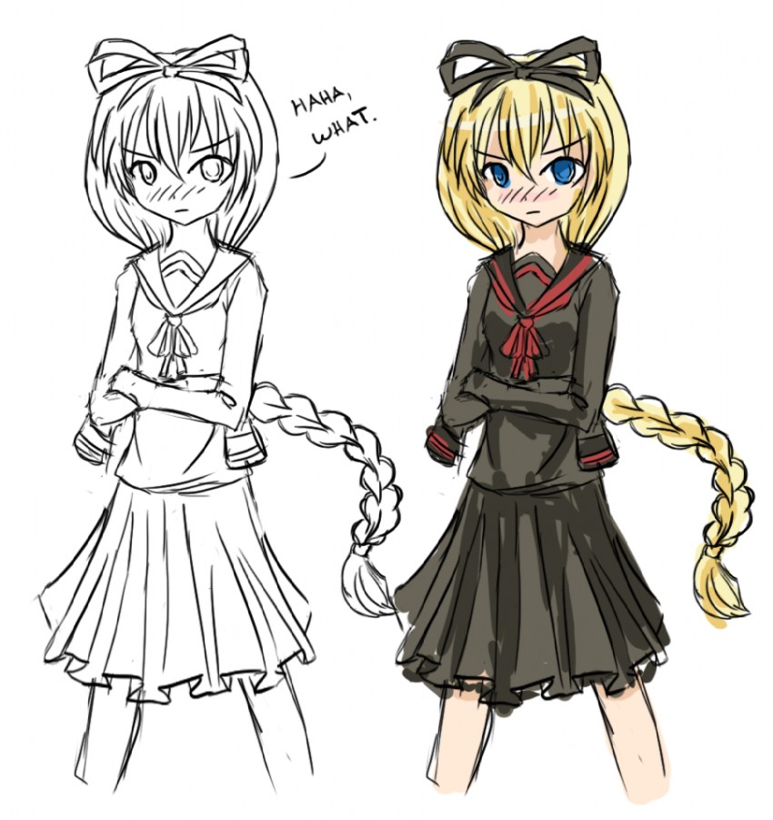 kowai tsuriko (4chan and 1 more) drawn by drawfag