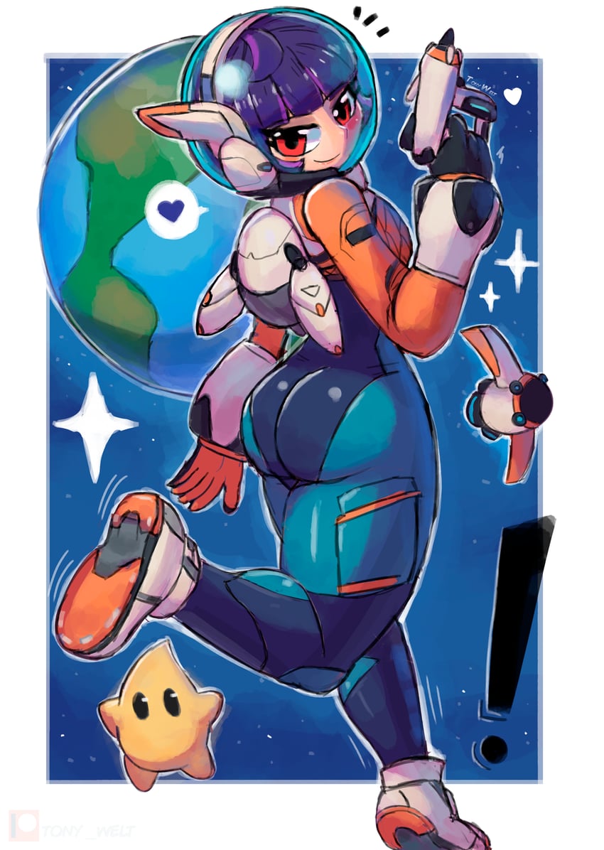 luma and juno (mario and 3 more) drawn by tony_welt
