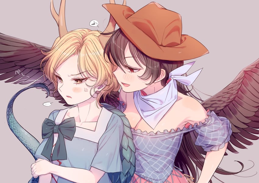 kicchou yachie and kurokoma saki (touhou) drawn by masanaga_(tsukasa)
