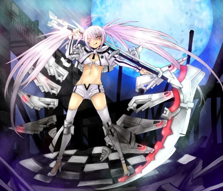 white rock shooter (black rock shooter) drawn by eiji_(eiji)