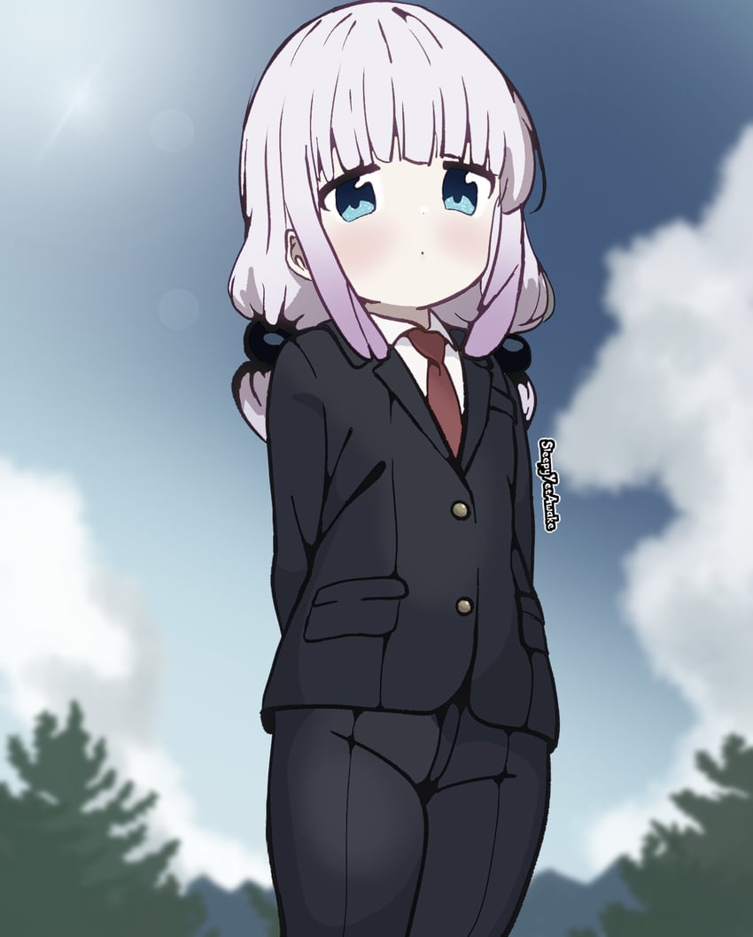 kanna kamui (kobayashi-san chi no maidragon) drawn by sleepyyetawake