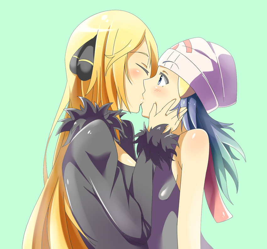dawn and cynthia (pokemon and 1 more) drawn by tamifuru