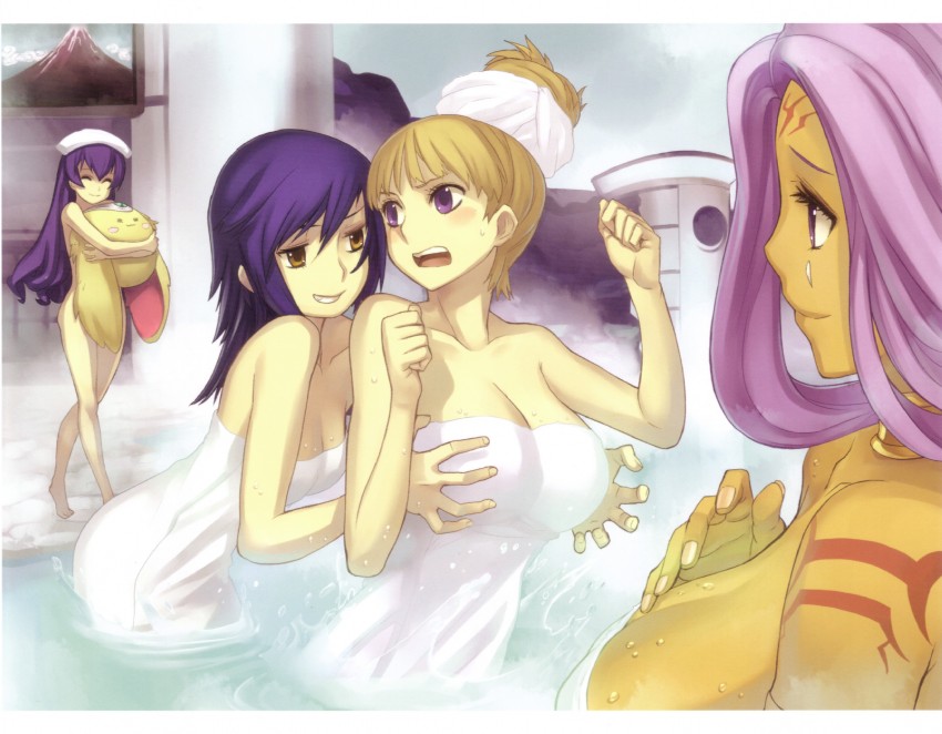 chroche latel pastalie, luca truelywaath, cocona vatel, amarie jerhad, and soup (ar tonelico and 1 more) drawn by nagi_ryou