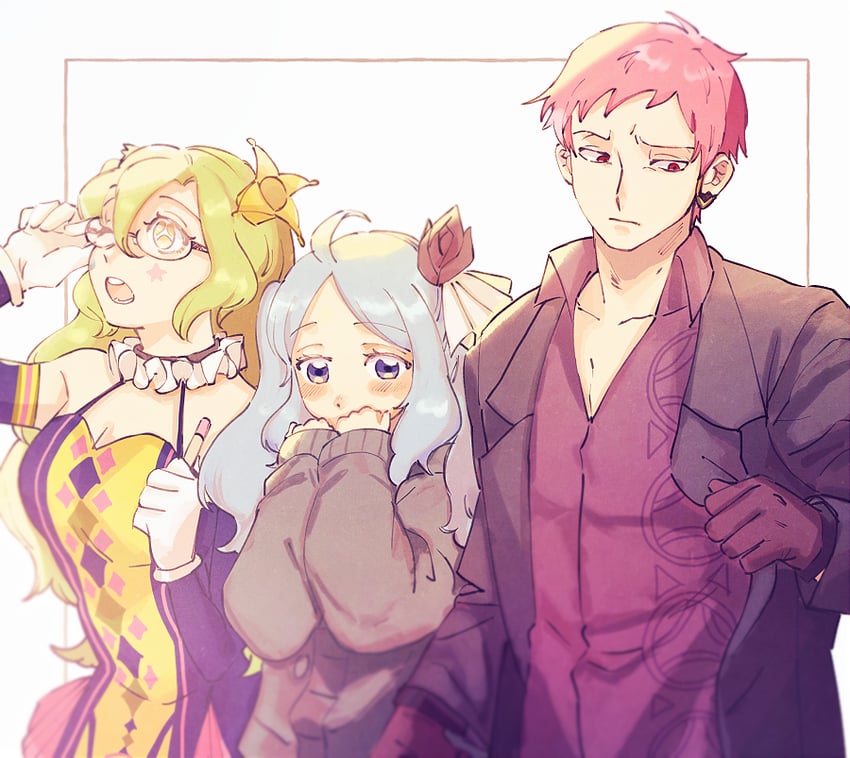 crayon, nanashi, and merry tika (tower of hanoi) drawn by arima_ataru