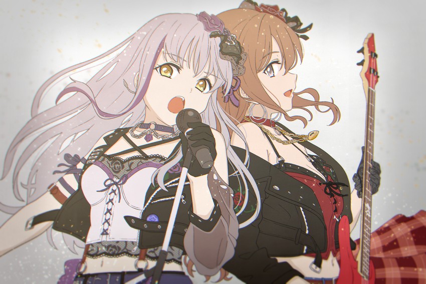 imai lisa and minato yukina (bang dream!) drawn by shibasaki_shouji