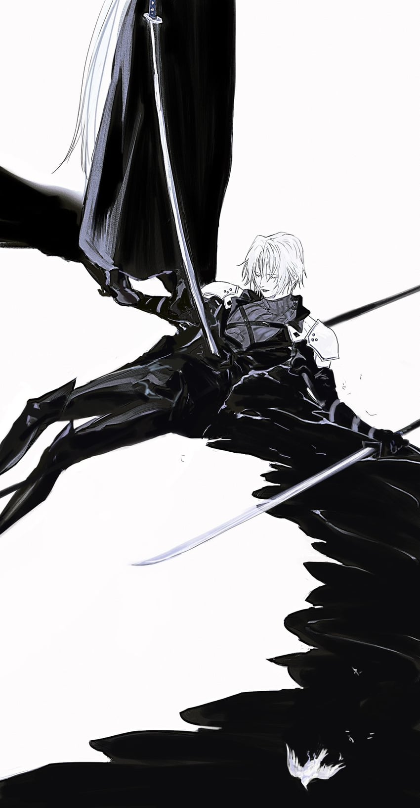 sephiroth (final fantasy and 2 more) drawn by hayashishisou