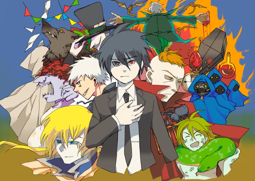 darren shan, larten crepsley, steve leonard, kurda smahlt, evra von, and 6 more (the saga of darren shan) drawn by hyakkuri