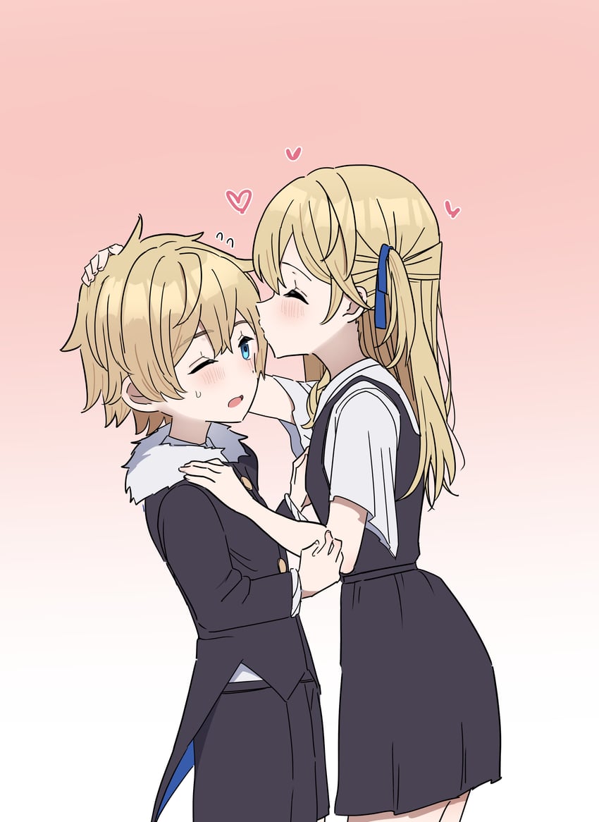 gepard landau and serval landau (honkai and 1 more) drawn by saku_no_14