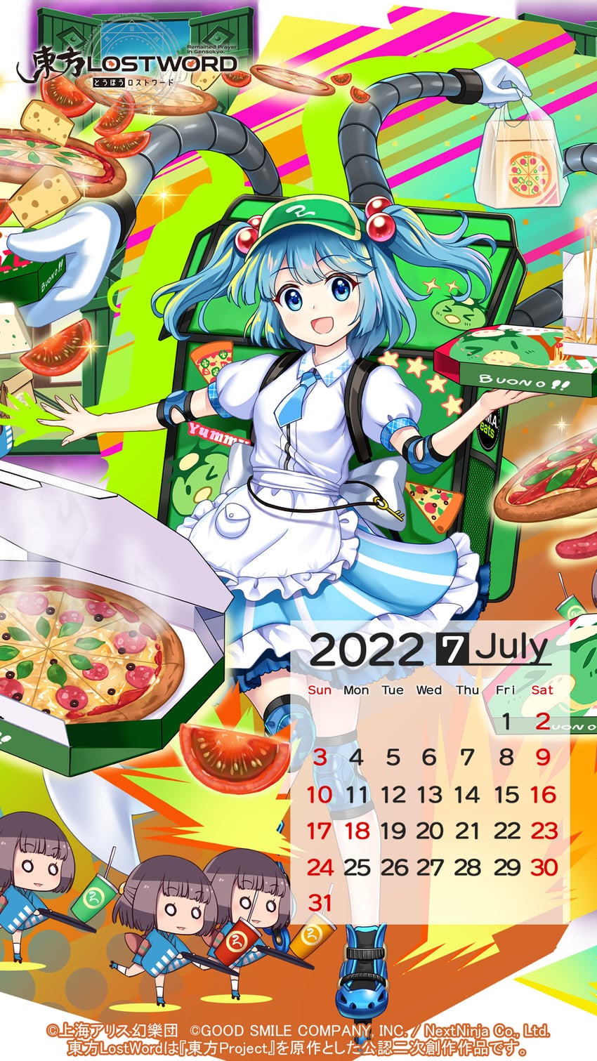 kawashiro nitori (touhou and 1 more) drawn by rotte_(1109)