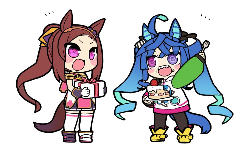 twin turbo and sakura bakushin o (umamusume) drawn by ume_(noraneko)
