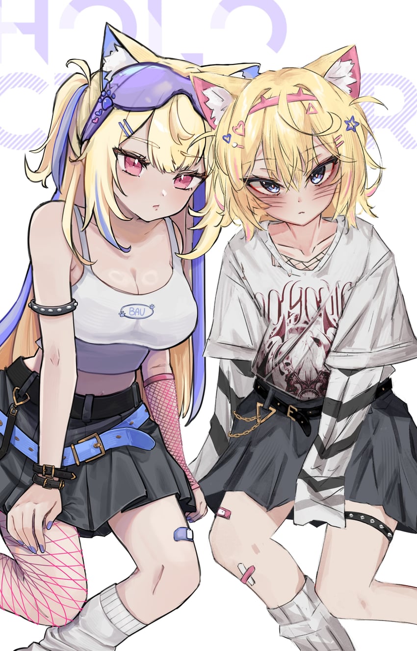 fuwawa abyssgard and mococo abyssgard (hololive and 1 more) drawn by akarinnndesu and shibedraws