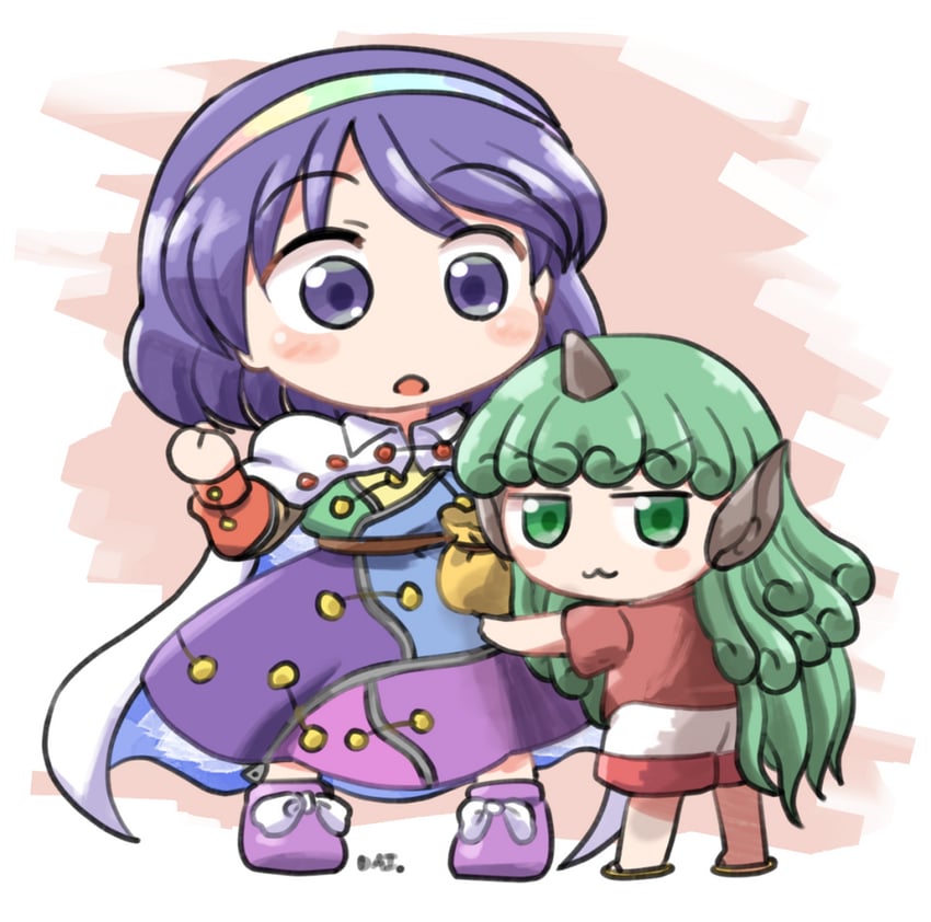 komano aunn and tenkyuu chimata (touhou) drawn by rokugou_daisuke