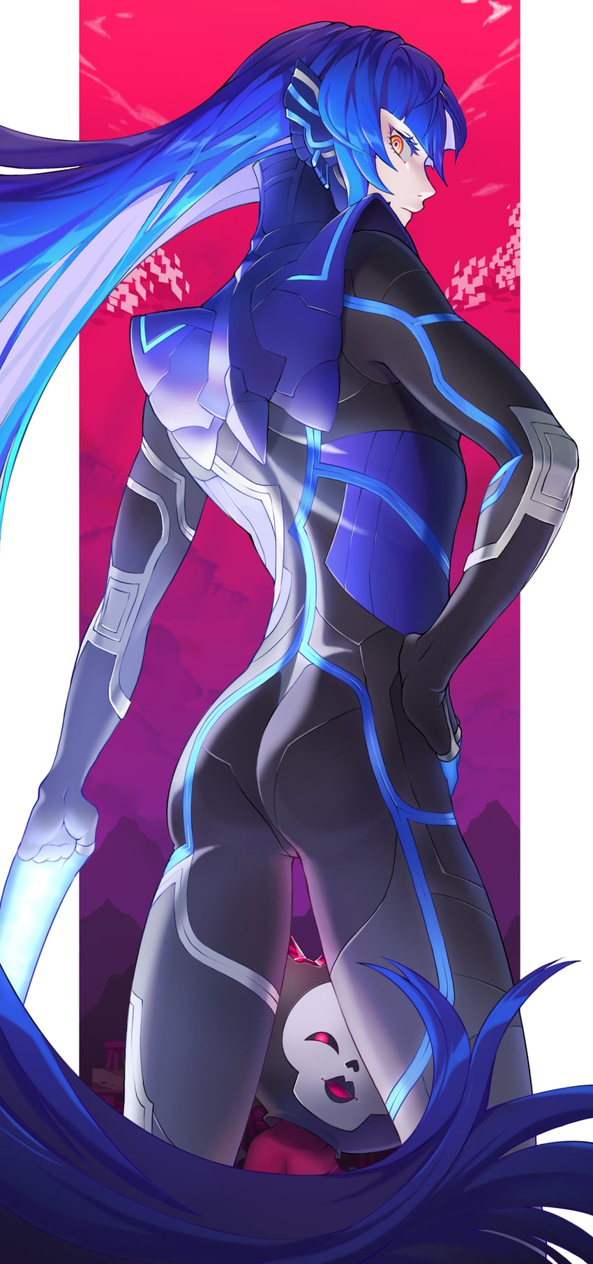 protagonist and miman (shin megami tensei and 1 more) drawn by ggggogiiii