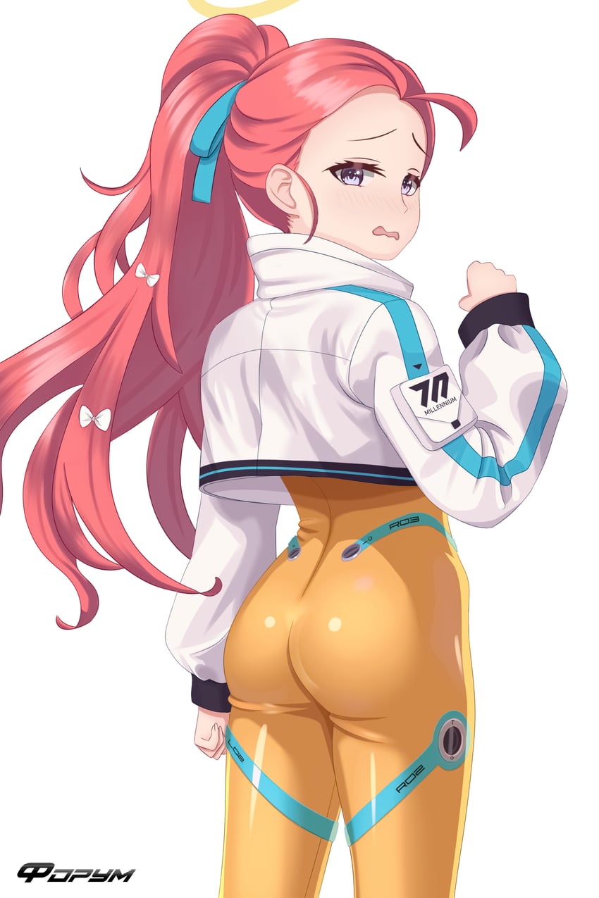 yuzu (blue archive and 1 more) drawn by f0rum7v
