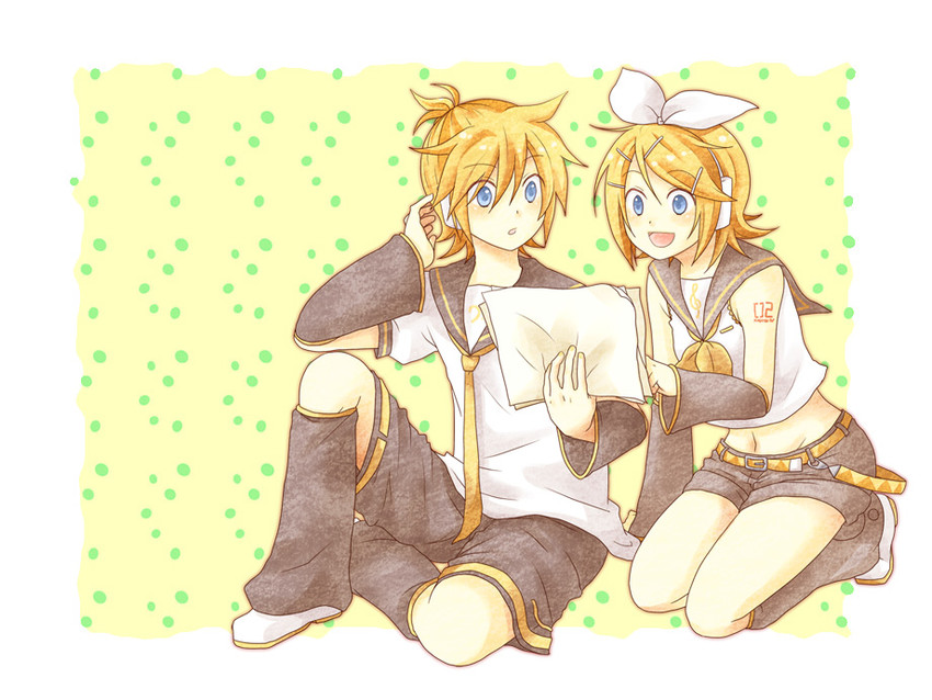 kagamine rin and kagamine len (vocaloid) drawn by suzumi_(fallxalice)