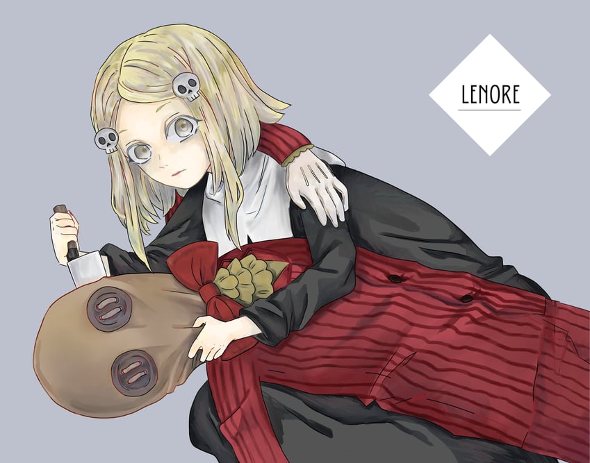 lenore lynchfast and mr. gosh (lenore the cute little dead girl) drawn by myj_(user_wkff4482)