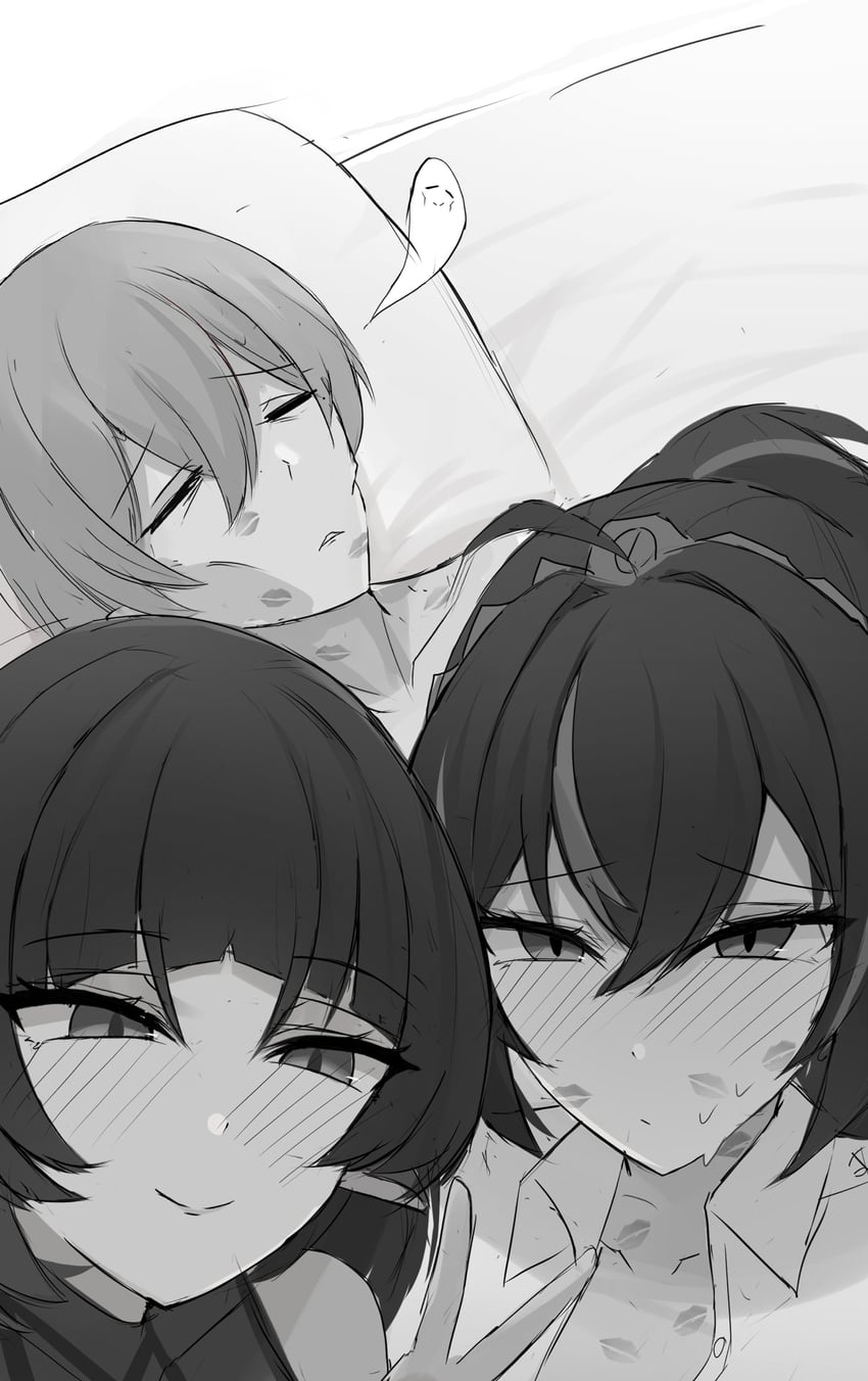 jane doe, wise, and zhu yuan (zenless zone zero) drawn by namikare