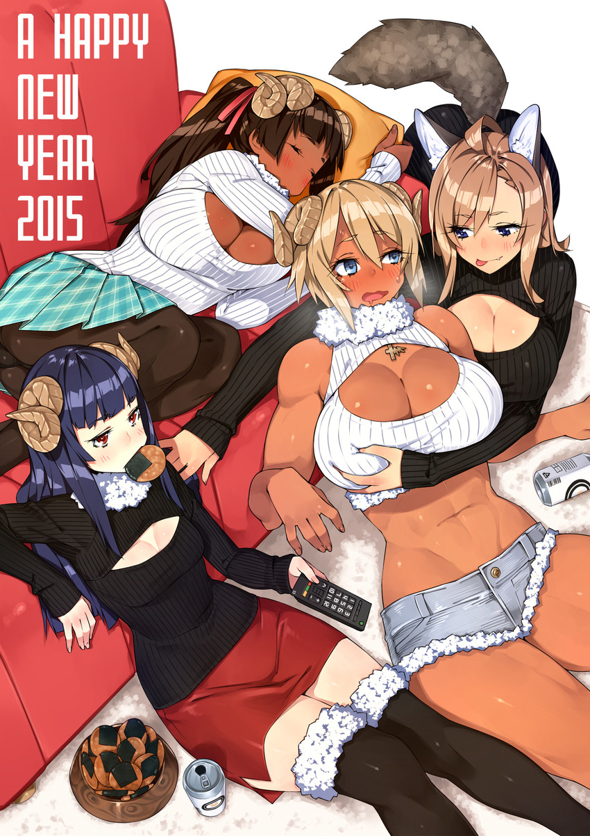 sela, ursula, flat-chested girl, and brown-haired girl (original) drawn by 23_(real_xxiii)