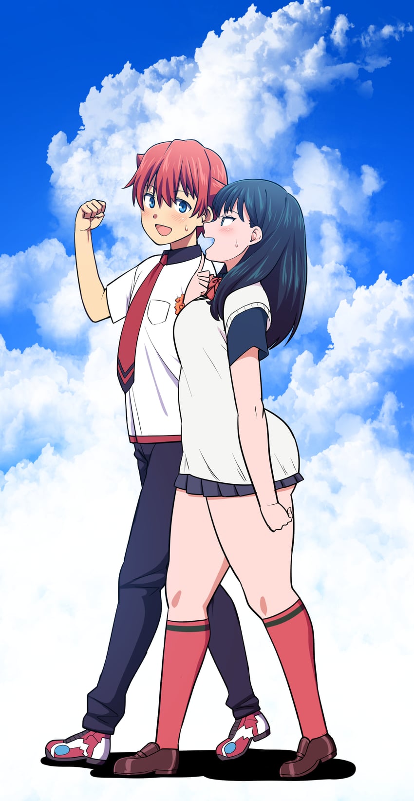 takarada rikka and hibiki yuuta (gridman universe and 1 more) drawn by amazon_(taitaitaira)