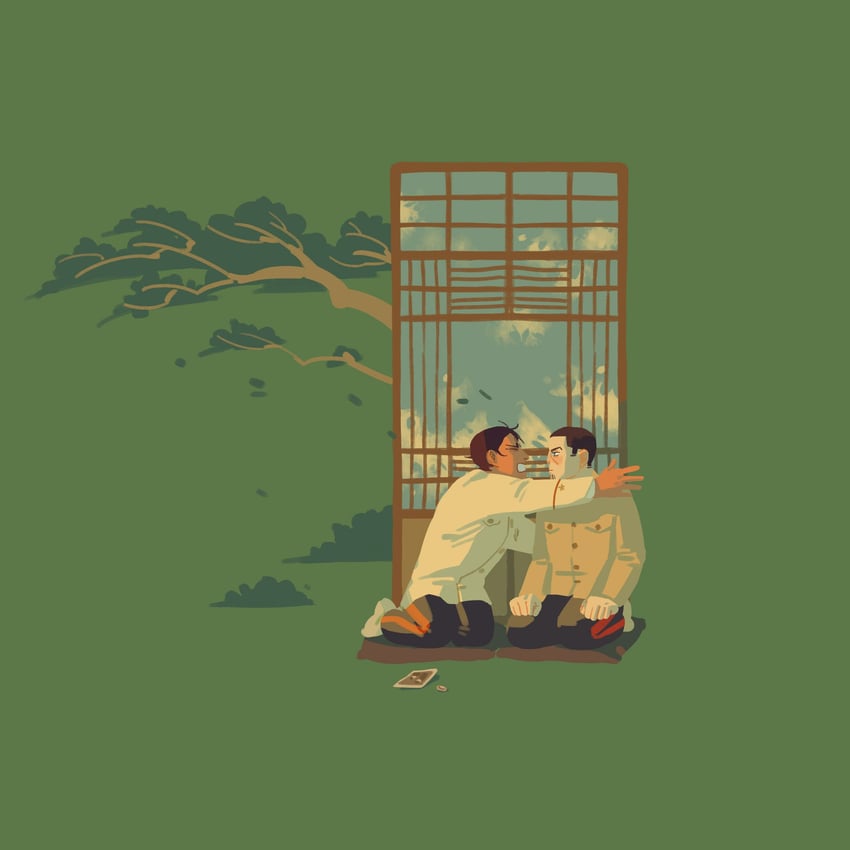 tsukishima hajime and koito otonoshin (golden kamuy) drawn by chengongzi123