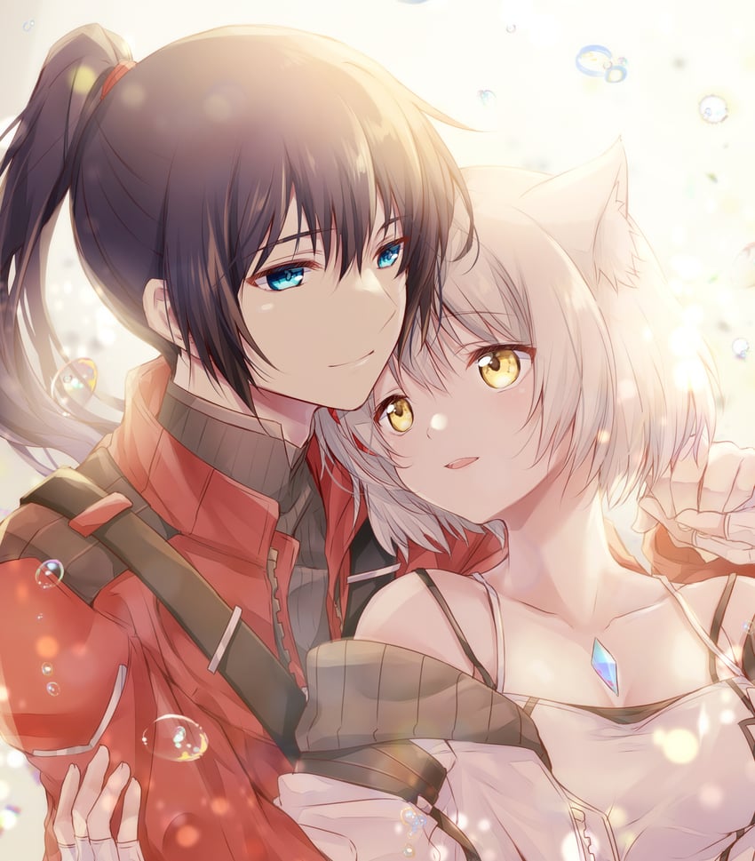 mio and noah (xenoblade chronicles and 1 more) drawn by ui_frara