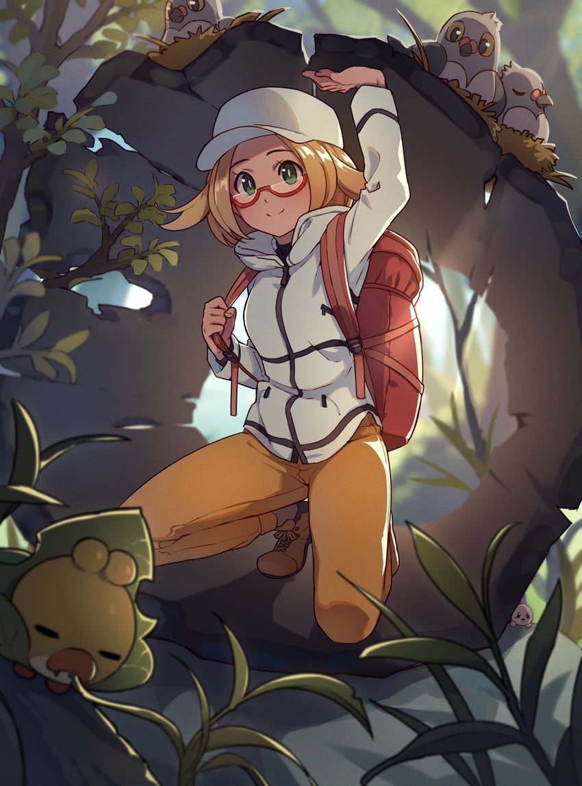 bianca, pidove, and sewaddle (pokemon and 1 more) drawn by nifffi