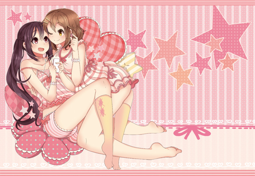 nakano azusa and hirasawa yui (k-on!) drawn by kuzu_kow