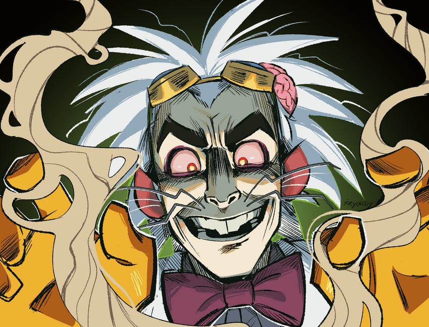 steven boxleitner and dr. two-brains (wordgirl) drawn by fryology