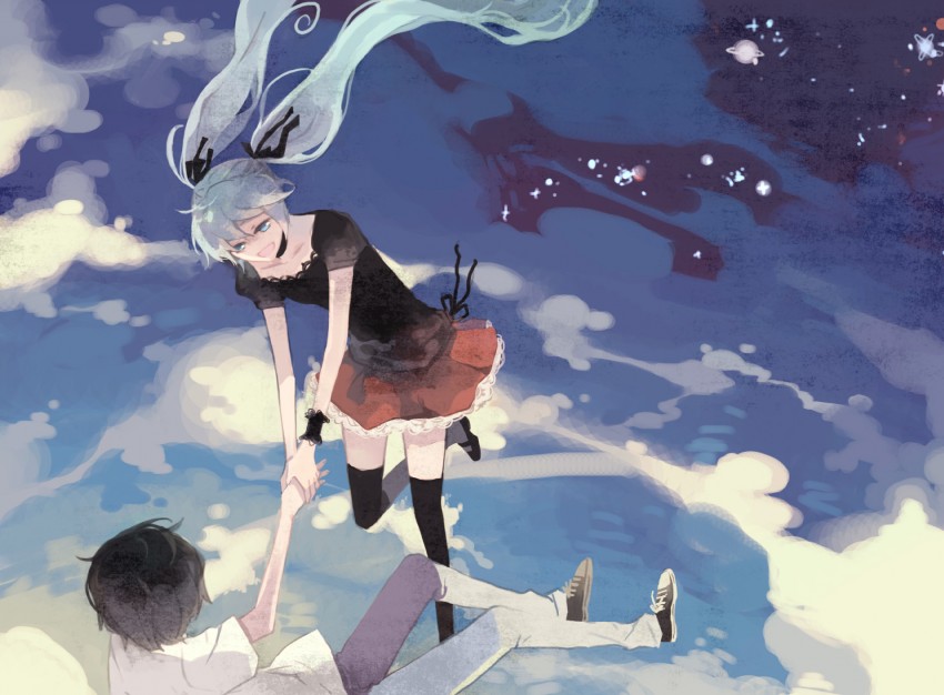 hatsune miku (vocaloid and 1 more) drawn by mig_(36th_underground)