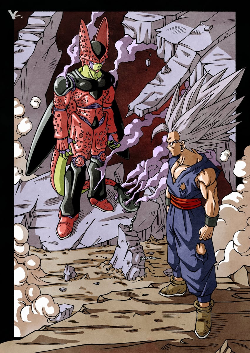 son gohan, cell, gohan beast, perfect cell, and cell max (dragon ball and 2 more) drawn by kakeru_(dbskakeru)