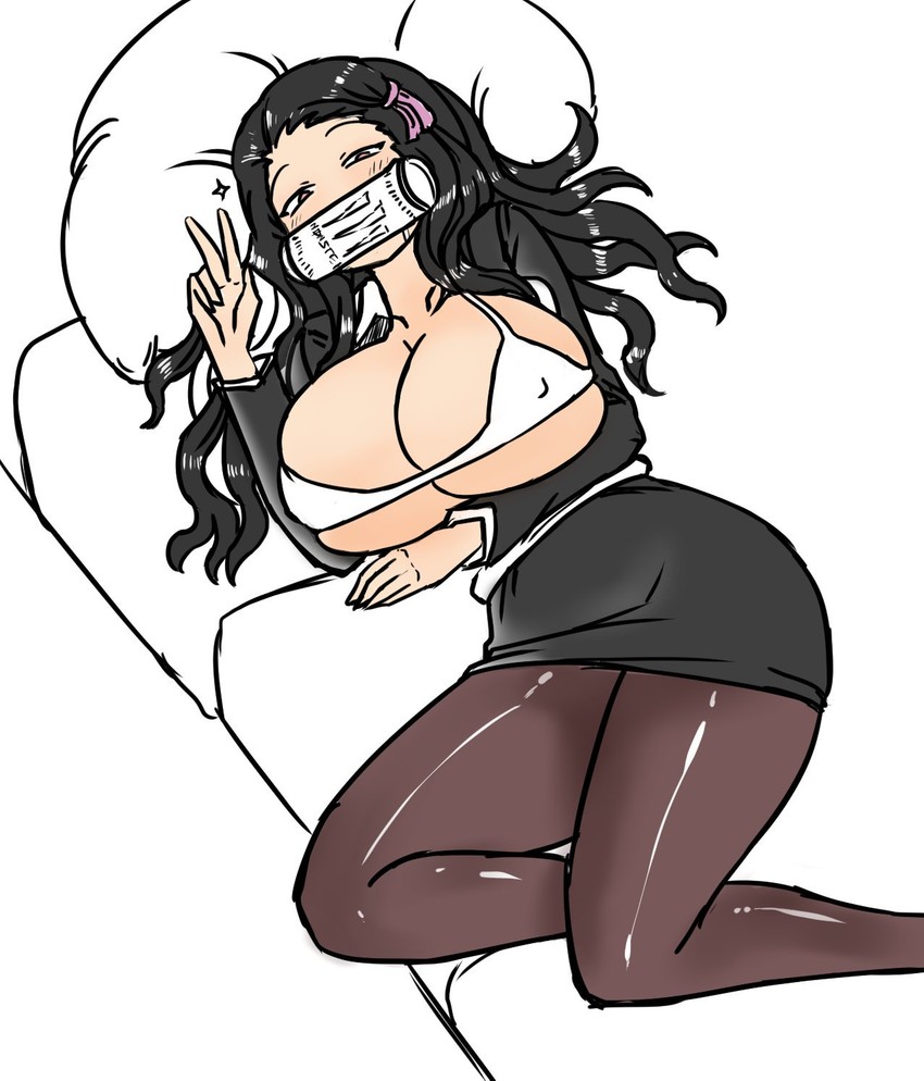 kamado nezuko (kimetsu no yaiba) drawn by deculture