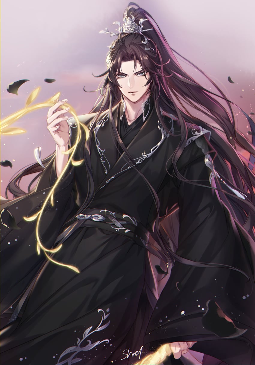 chu wanning (erha he tadebai mao shizun) drawn by zehel_az