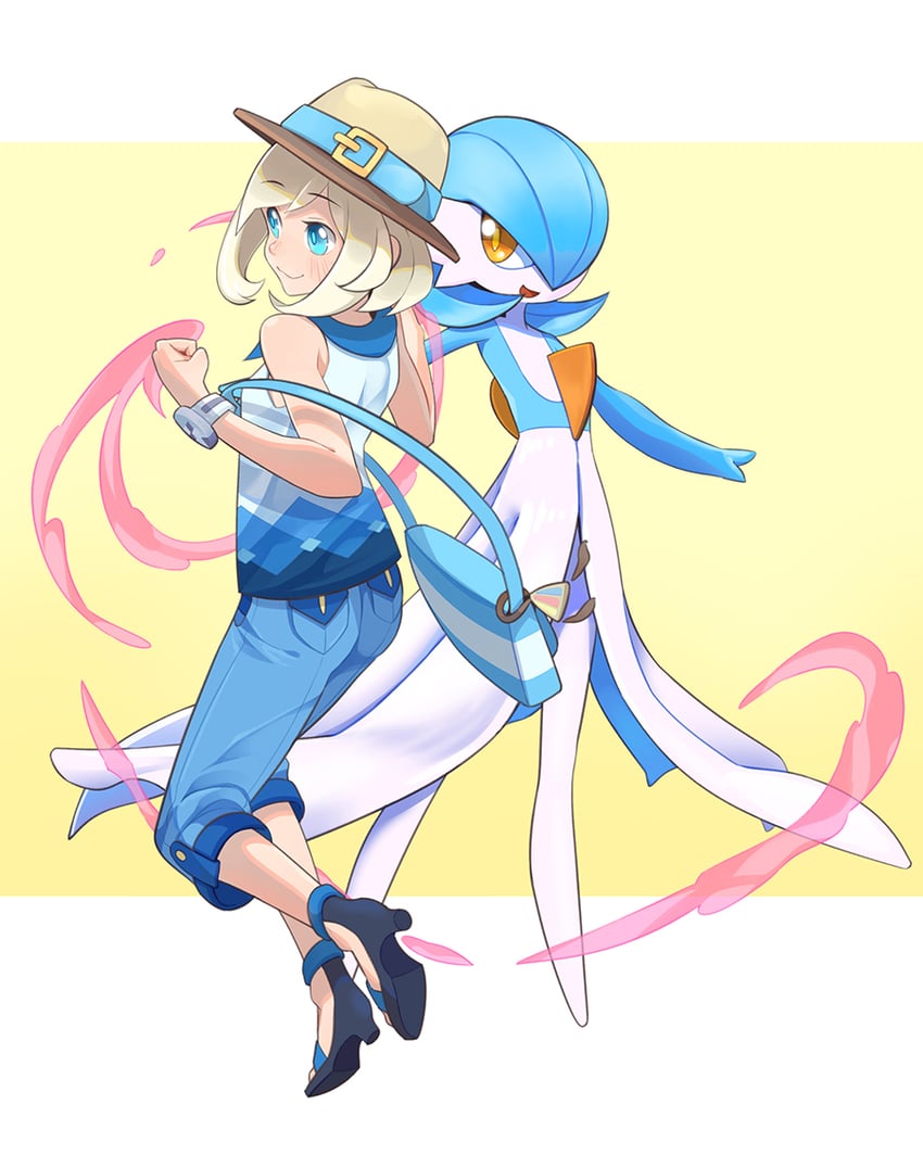gardevoir and selene (pokemon and 1 more) drawn by mubo