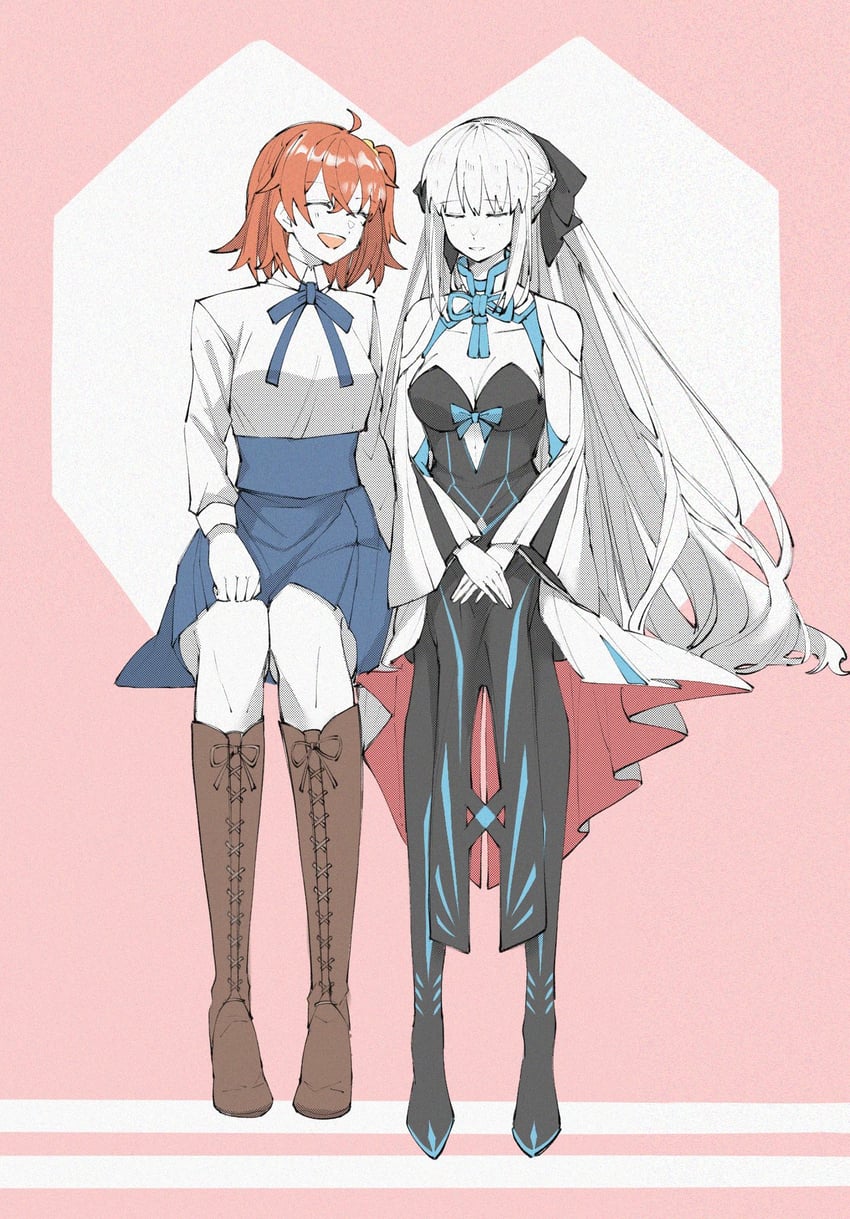 fujimaru ritsuka and morgan le fay (fate and 1 more) drawn by euhage73